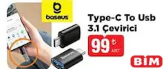 BASEUS TYPE-C TO USB 3.1 DÖNÜŞTÜRÜCÜ